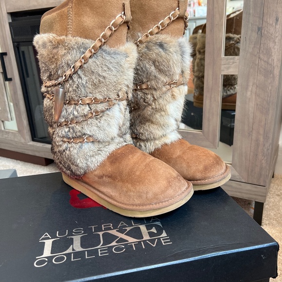 Australia LUXE collective real fur and suede boots - Picture 1 of 5